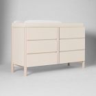 Moon 6-Drawer Wide Dresser with Removable Topper (54.5")