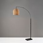 Louisa Rattan Arc Floor Lamp (80"&ndash;82")