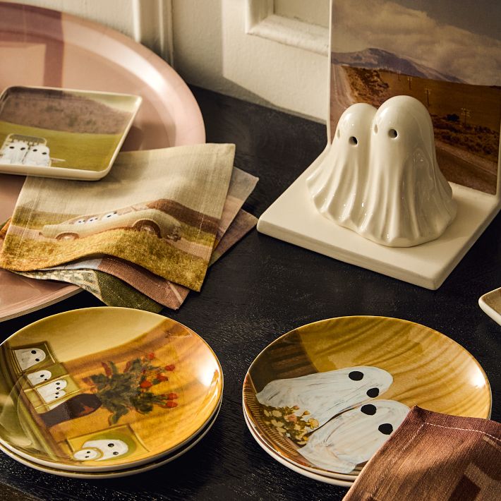 Angela Deane Ghosts Appetizer Plate Sets | West Elm
