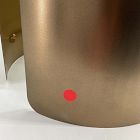 Open Box: Ciro Wide Metal Planter (16") - White and Gold