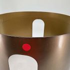 Open Box: Ciro Wide Metal Planter (16") - White and Gold