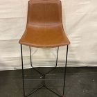 Open Box: Slope Bar Stool (30") - Vegan Leather Saddle, Charcoal
