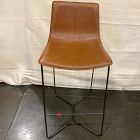 Open Box: Slope Bar Stool (30") - Vegan Leather Saddle, Charcoal