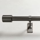 Oversized Adjustable Curtain Rod w/ Cylinder Finials - Dark Bronze