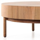 Wood Drum Round Coffee Table (42")