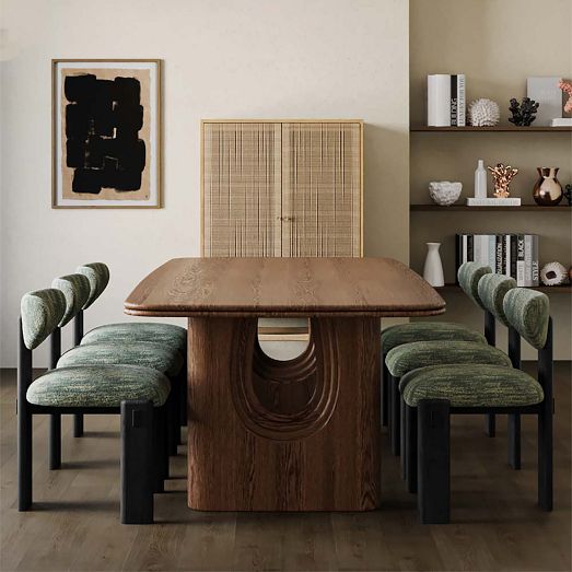 Ione Layered Solid Oak Dining Table (86") by West Elm