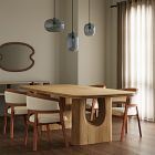 Ione Layered Solid Oak Dining Table (86")