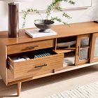 Mid-Century Glass Media Console (72"&ndash;80")