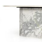 Claudelle Scalloped Marble Dining Table (74")