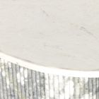 Claudelle Scalloped Marble Dining Table (74")