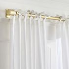European Flax Linen Blackout Curtain w/ Tie Top