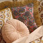 Vine Floral Ruffle Pillow Cover