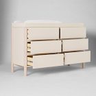 Moon 6-Drawer Wide Dresser with Removable Topper (54.5")