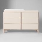 Moon 6-Drawer Wide Dresser with Removable Topper (54.5")