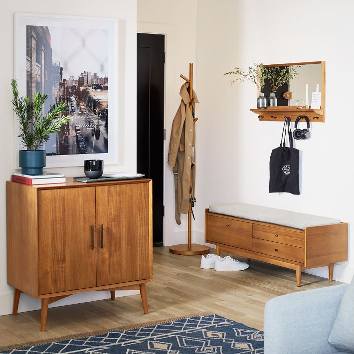 Mid-Century Entryway Wall Mirror | West Elm