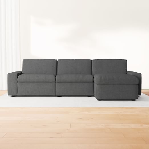 Enzo 3-Piece Reclining Chaise Sectional w/ Storage (108") by West Elm