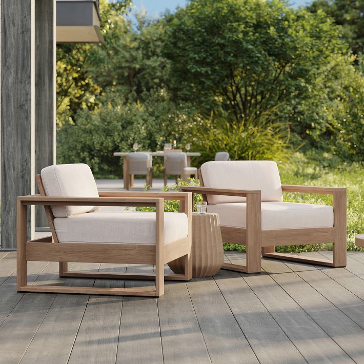 West Elm Portside Outdoor Lounge Chair Frame + Cushion
