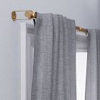 European Flax Linen Ladder Embroidered Curtain