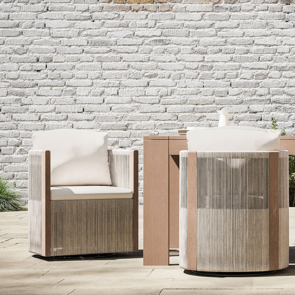 Porto Outdoor Swivel Dining Chair by West Elm