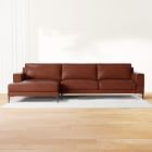 Harper Leather 2-Piece Chaise Sectional (106"&ndash;116")