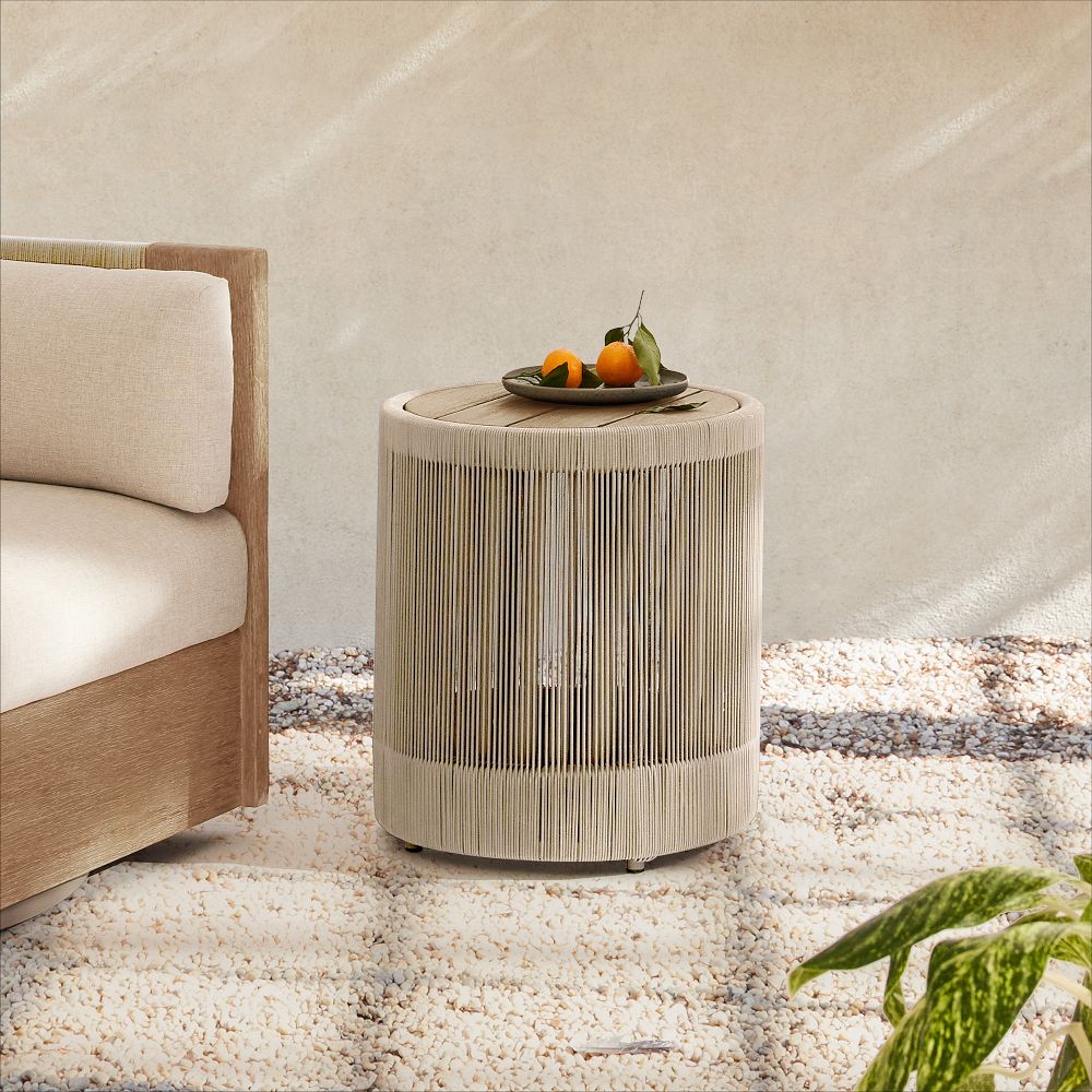Porto Outdoor Round Side Table (17") by West Elm