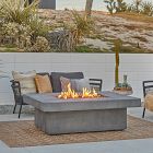 Kael Concrete Rectangle Outdoor Fire Pit with Hidden Propane Tank (60")