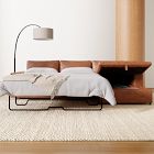 Harmony Modular Leather 2-Piece Sleeper Sectional w/Storage Chaise (123")