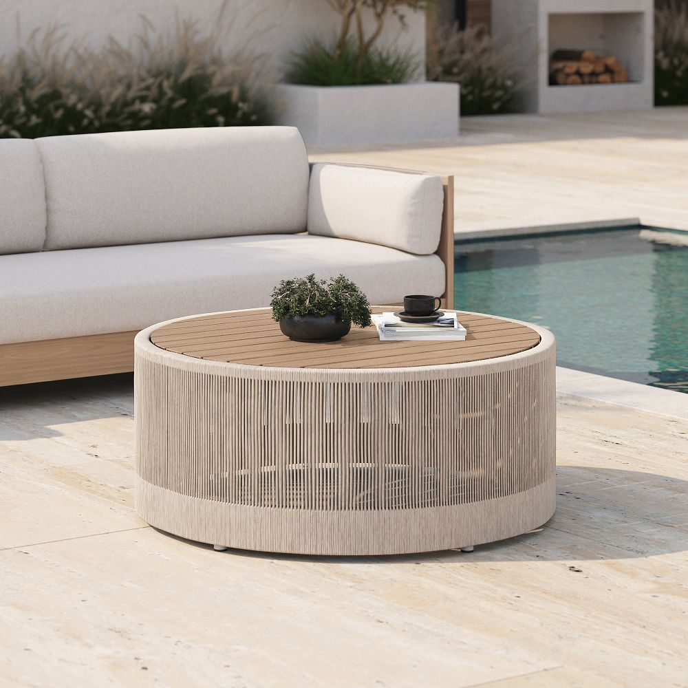 Porto Outdoor Round Coffee Table (32"-44") by West Elm