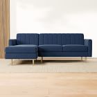 Olive 2-Piece Chaise Sectional - Metal Legs (85.5")