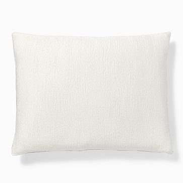 Silky TENCEL & Cotton Matelasse Standard Sham, White