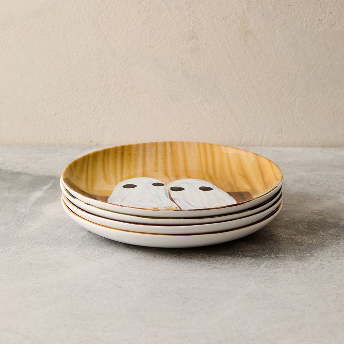 Angela Deane Ghosts Appetizer Plate Sets | West Elm