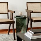 Angled Base Marble Side Table (14")
