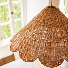 Brigitte Rattan Scallop Pendant (26")