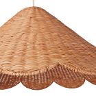 Brigitte Rattan Scallop Pendant (26")