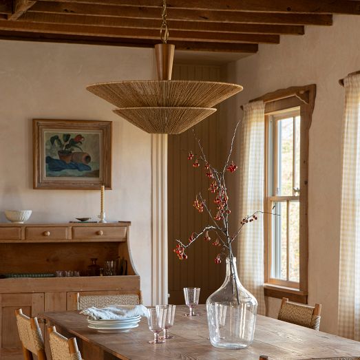 Dutton Jute Pendant (28") by West Elm
