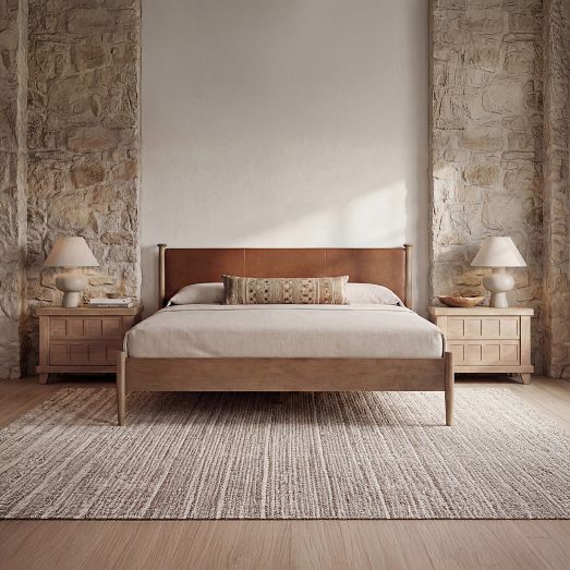 Zaire Leather Bed by West Elm