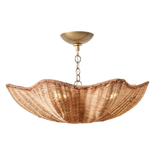 Cynda Rattan Flush Mount (20.5") by West Elm