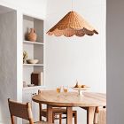Brigitte Rattan Scallop Pendant (26")