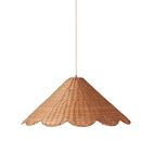 Brigitte Rattan Scallop Pendant (26")
