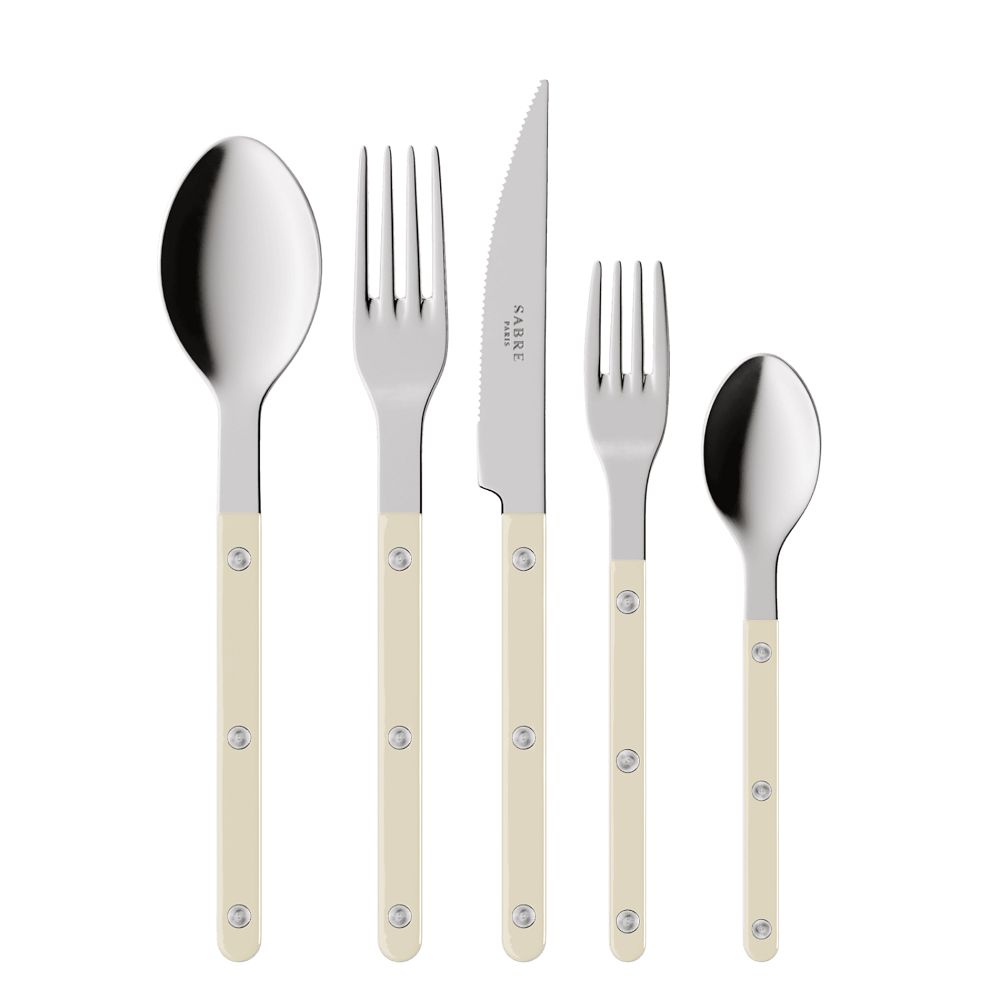 Sabre Bistrot Flatware (Set of 5) - 5-Piece, Ivory