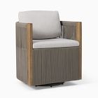 Open Box: Porto Outdoor Swivel Dining Chair - Frost Gray Cushions, Driftwood