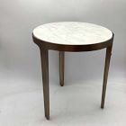 Open Box: Elwell Side Table (16") - Banswars Marble, Vantage Brass