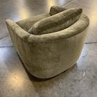 Open Box: Imogene Swivel Chair - Performance Performance Modern Chenille Juniper, Dark Walnut