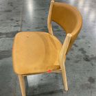 Open Box: Marcus Samuelsson Leather Dining Chair - Ludlow Leather Sesame, Blonde
