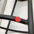 Open Box: Pierce &amp; Ward Bar Stool (30") - P&amp;W Stripe, Black Cast Metal
