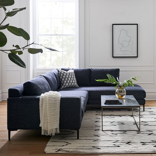 Harper 2-Piece Bumper Chaise Sectional (106"-116") by West Elm