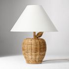 Rattan Apple Table Lamp (18")