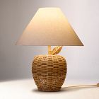 Rattan Apple Table Lamp (18")