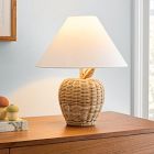 Rattan Apple Table Lamp (18")