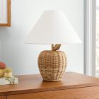 Rattan Apple Table Lamp (18")
